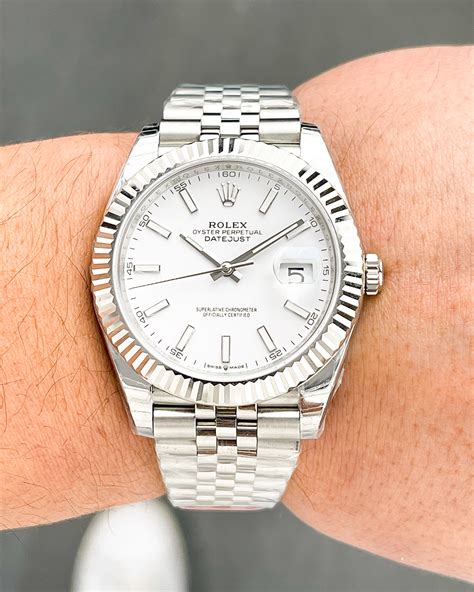 rolex datejust 41 roman numerals|rolex datejust 41 white dial.